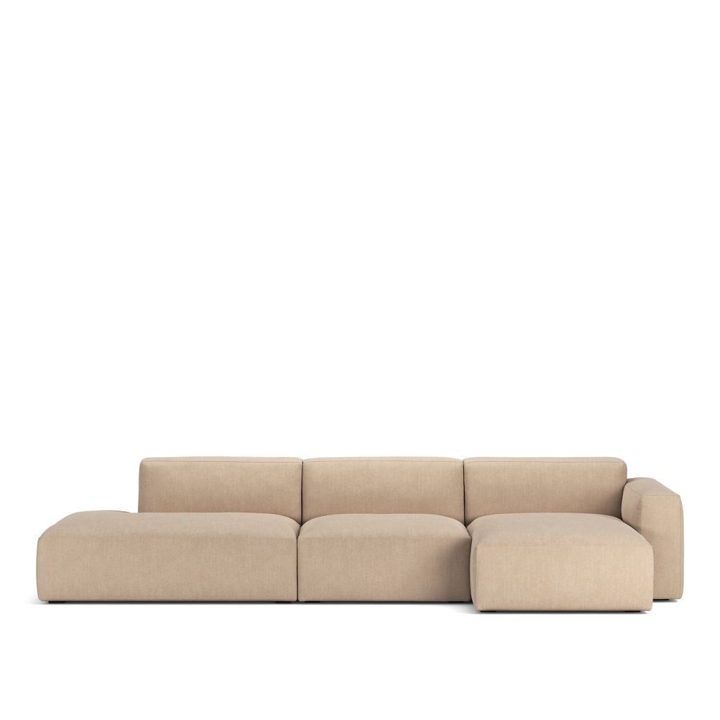 Divansoffa – Brick 3-sits Schäslong Öppen ände Vänster Shadow Beige Fast klädsel – Beige