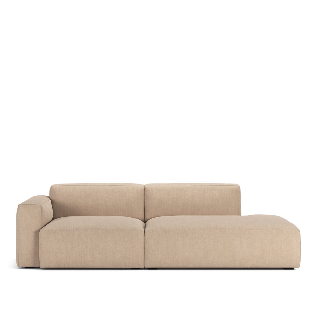 2-sits soffa – Brick 2-sits Öppen ände Höger Shadow Beige Avtagbar klädsel – Beige