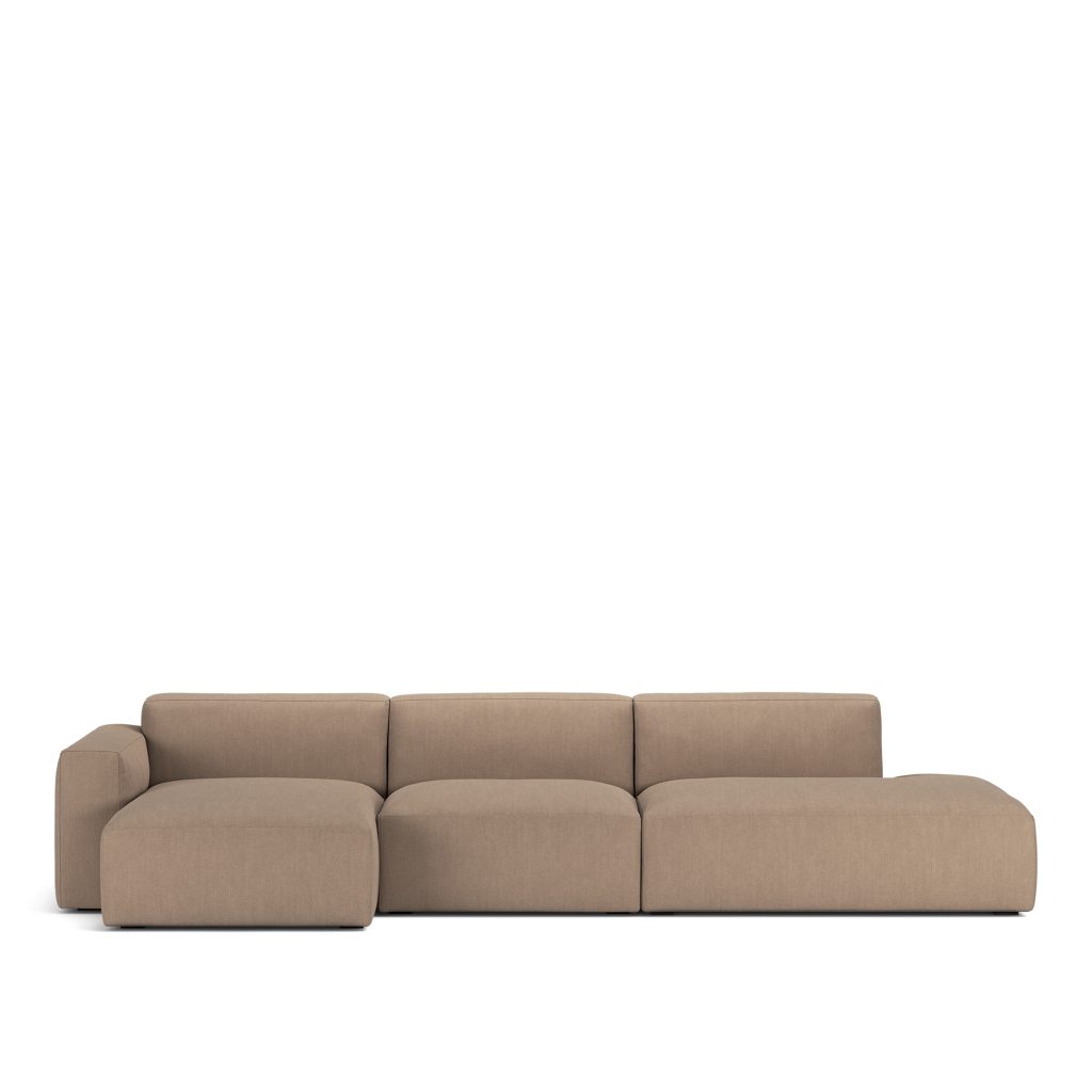 Divansoffa – Brick 3-sits Schäslong Öppen ände Höger Shadow Khaki Fast klädsel