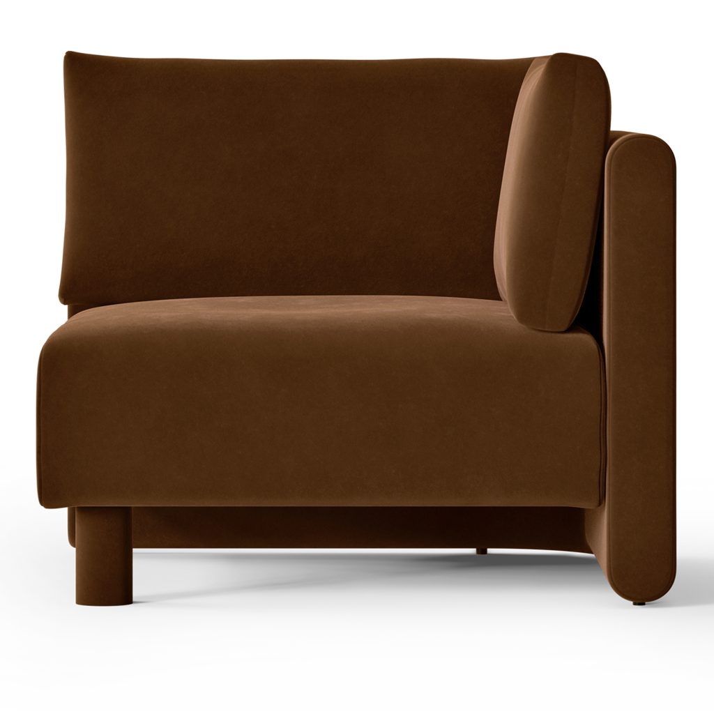 Hörnsoffa – Dase Hörn Rich Velvet, 36 Mjuk Brun – Brun