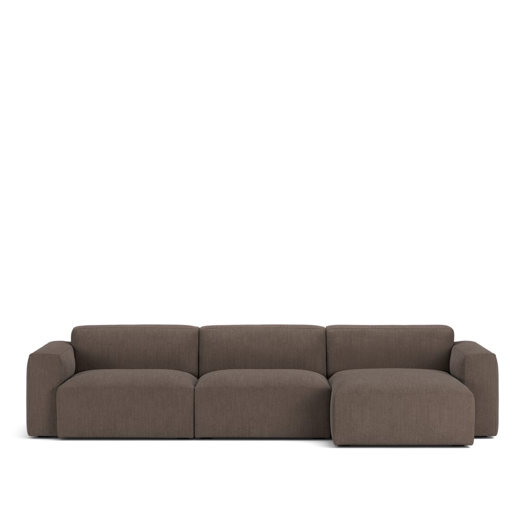 Divansoffa – Brick 3-sits Schäslong Höger Shadow Mörk Brun Avtagbar klädsel