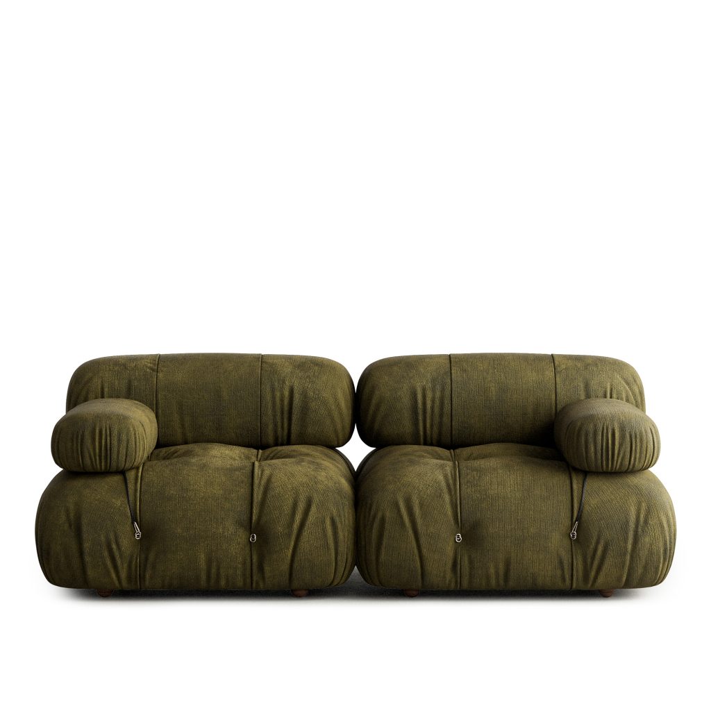 2-sits soffa – Camaleonda 2-sits Med Armstöd Bredd 96 cm, Tyg Kat. Extra Enia 400 – Grön