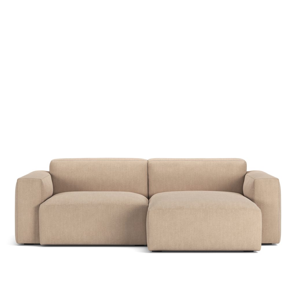 Divansoffa – Brick 2-sits Schäslong Höger Shadow Beige Fast klädsel – Beige