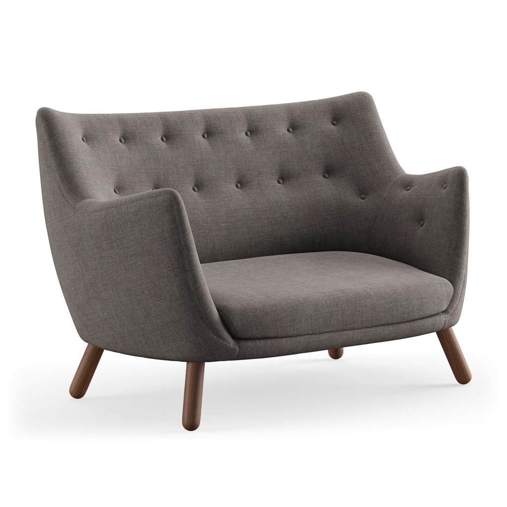 2-sits soffa – Poet, Valnöt – Träfärgad