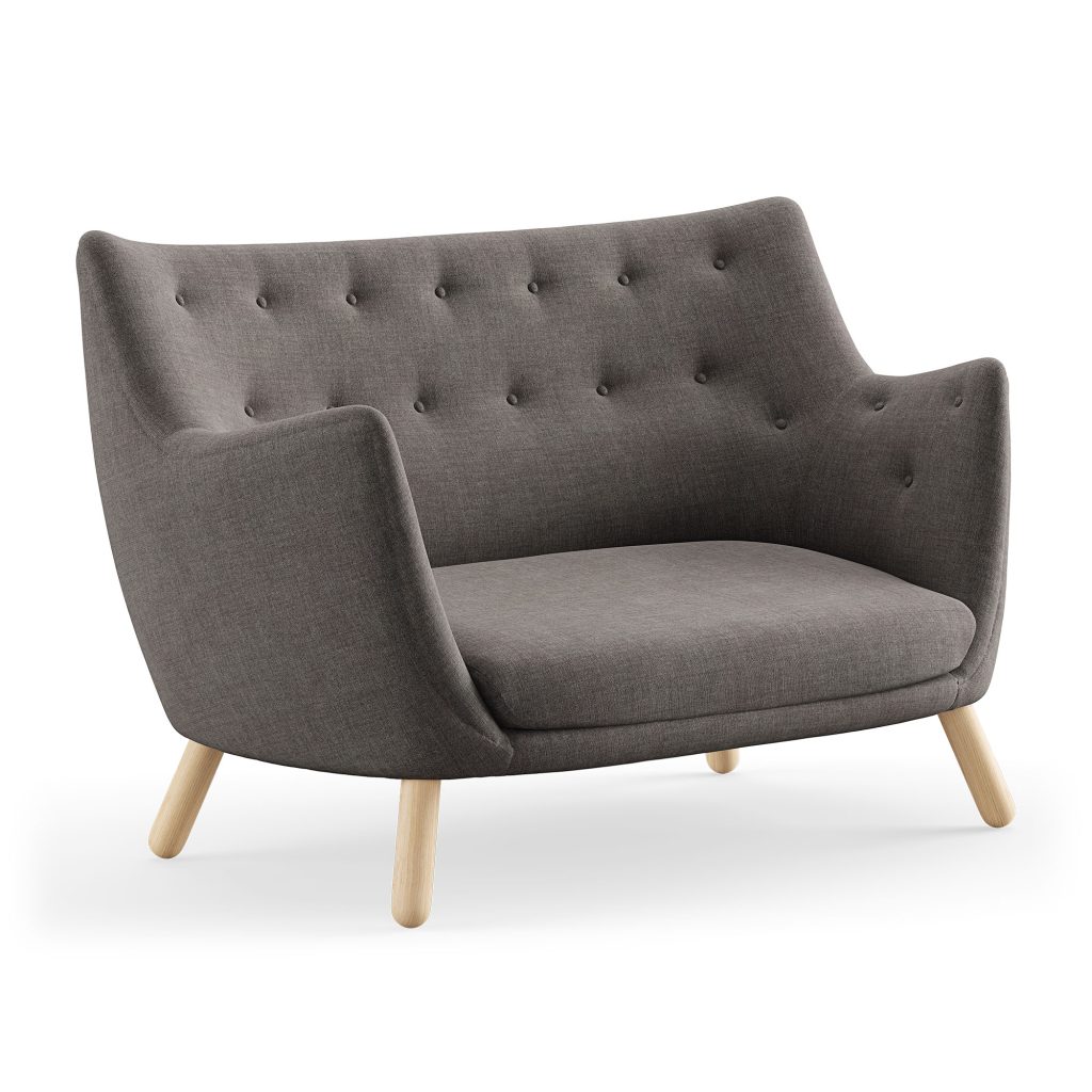 2-sits soffa – Poet, Ljus Oljad Ek – Träfärgad