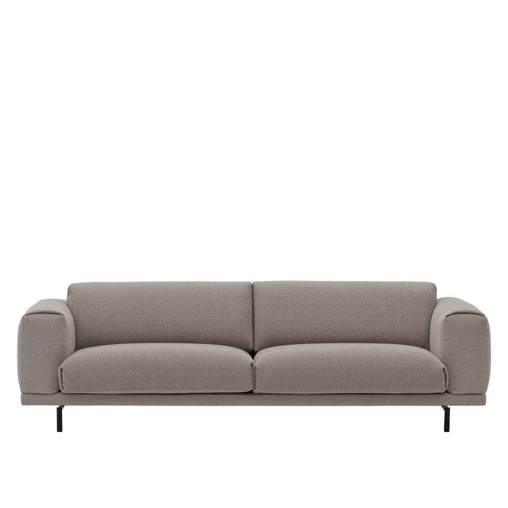 3-sits soffa – Rest soffa 3-sits svart metallbas hearth 6 – Beige