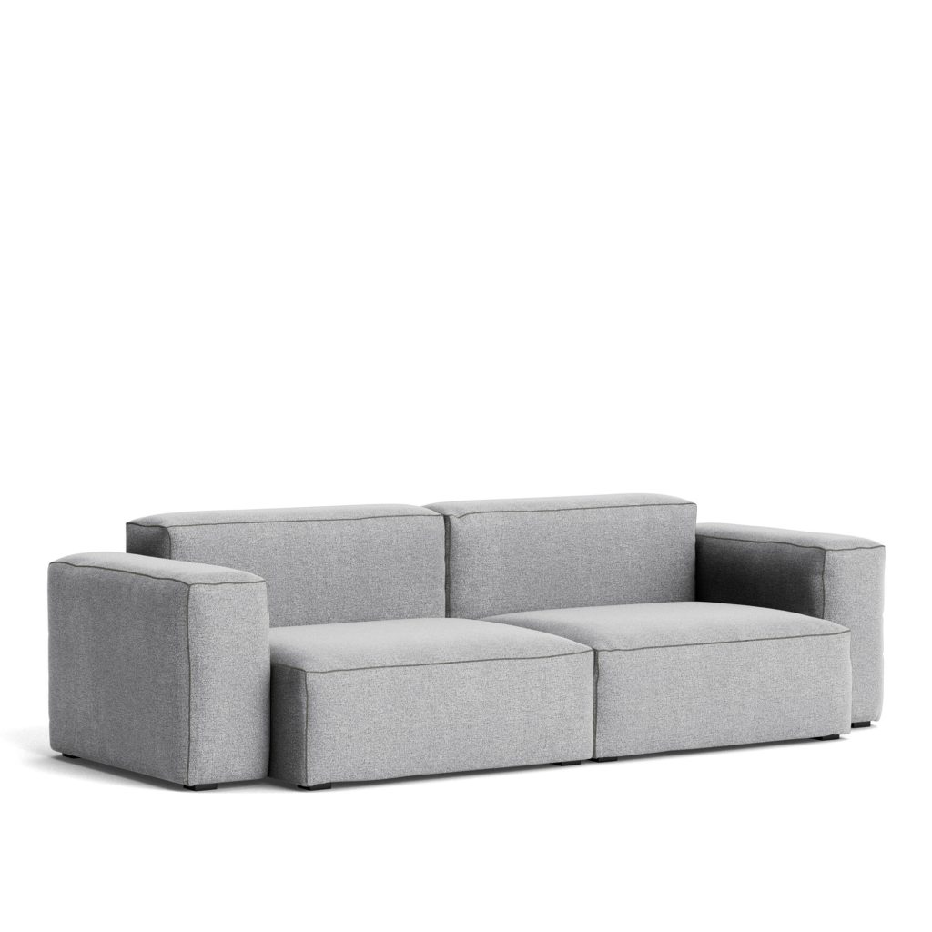 3-sits soffa – Mags Mjuk Låg 2,5-sits Kombination 1, Mörk Grå Sömmar – Hallingdal 65 130
