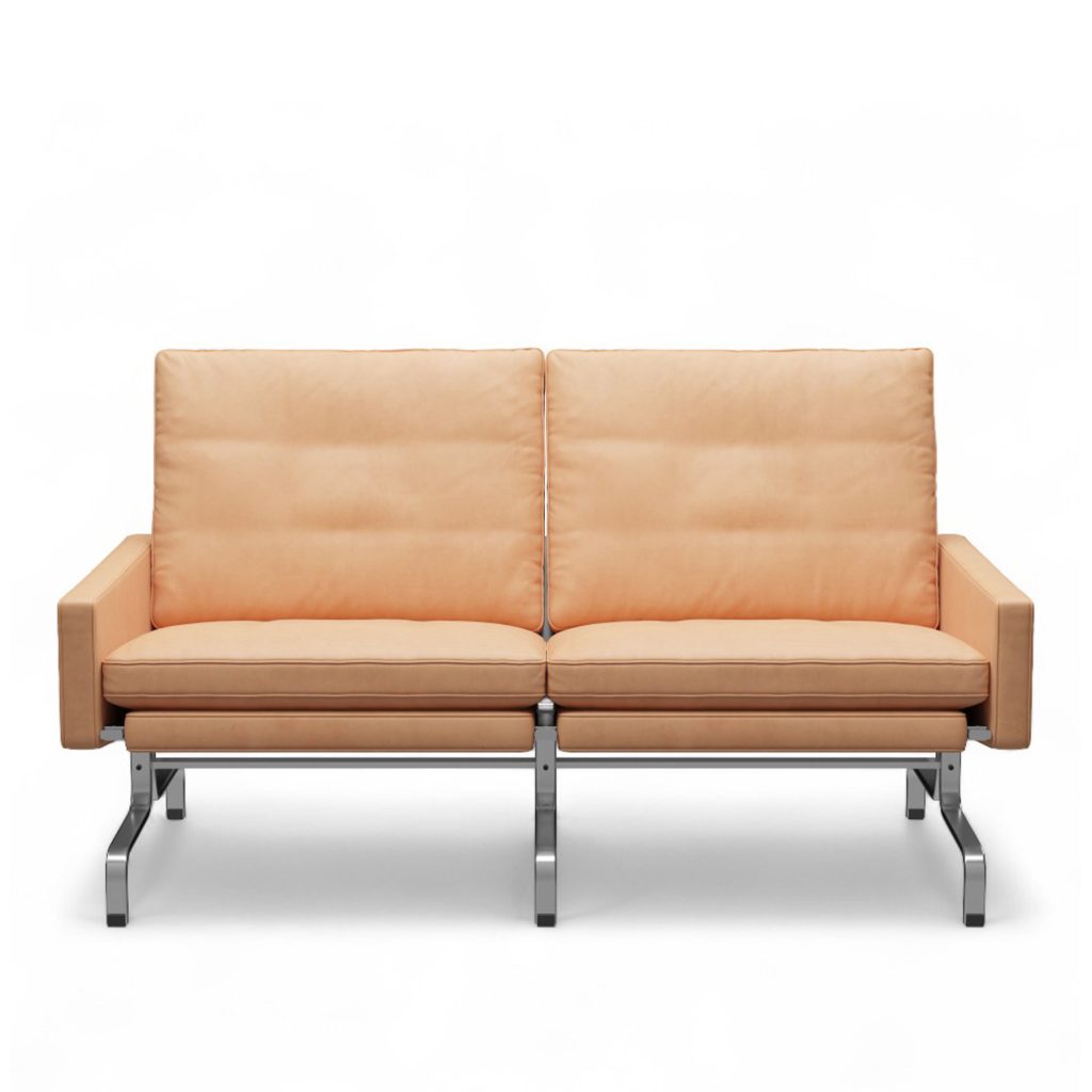 2-sits soffa – PK31 2-sits, Läder, Natur – Brun