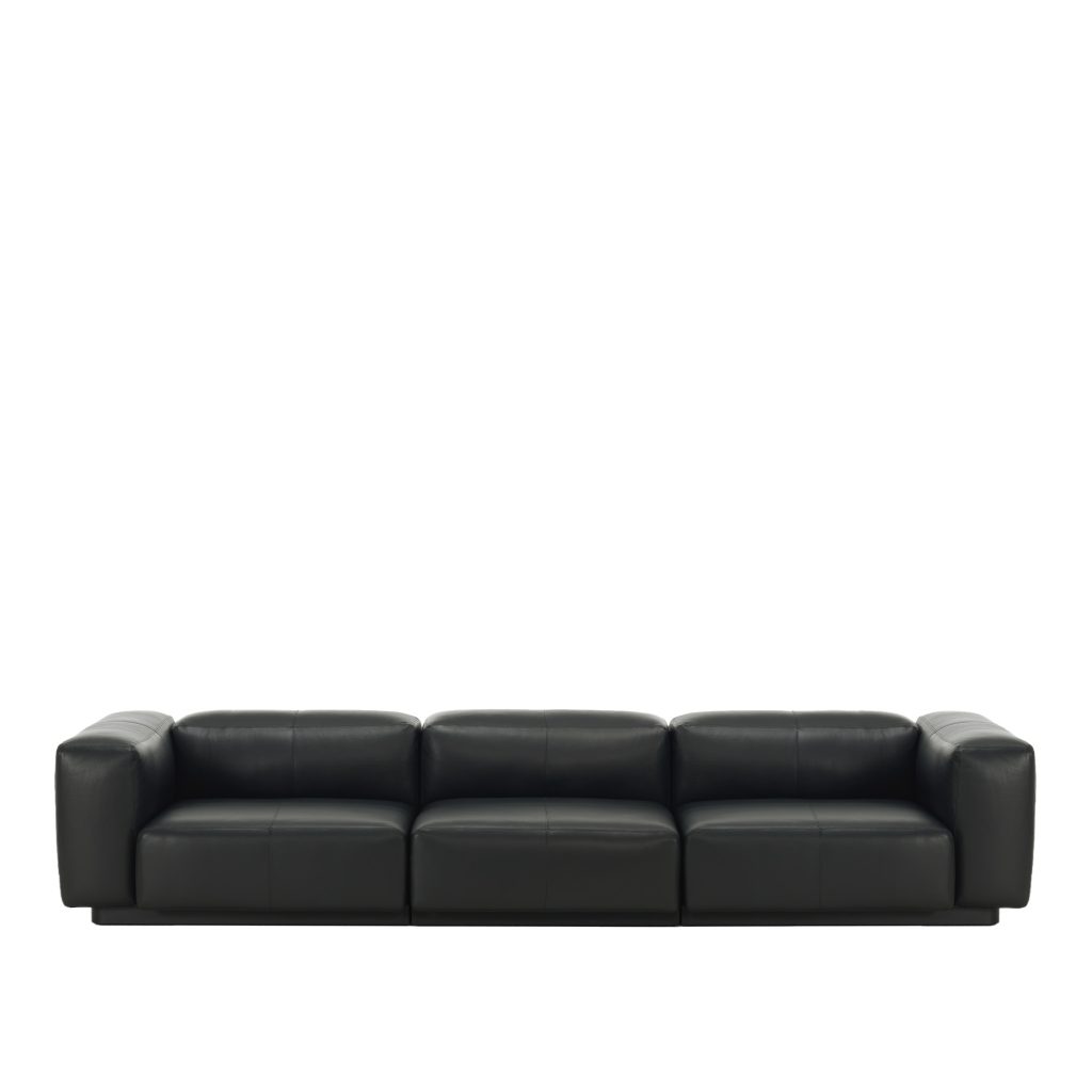 Modulsoffa – Mjuk Modulsoffa, Three-seater Läder Kat. L20 Läder 66 – Svart