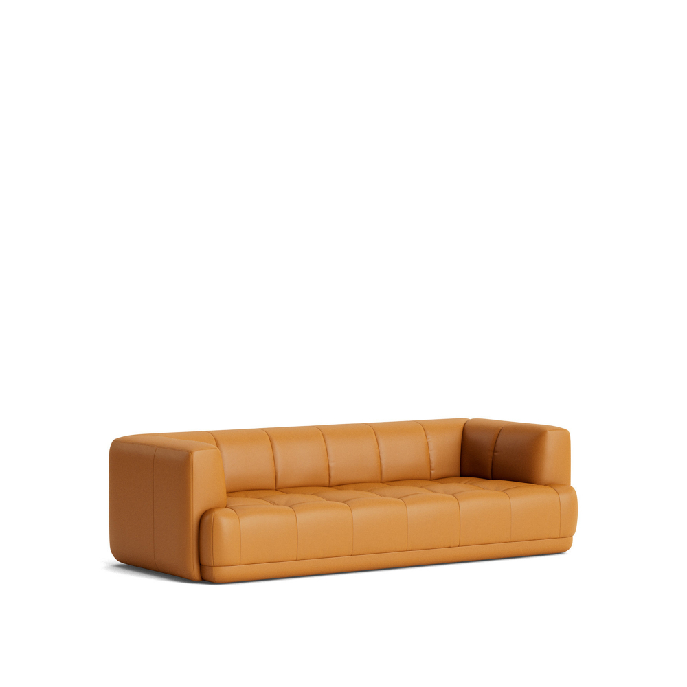 3-sits soffa – Quilton 3-sits, Sense Cognac – Vit