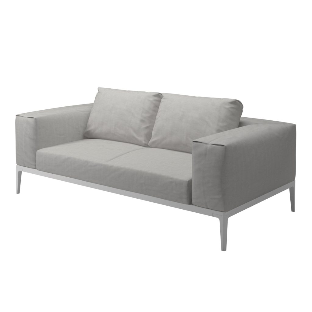 Soffa Utomhus – Grid Loungesoffa Vit/Seagull