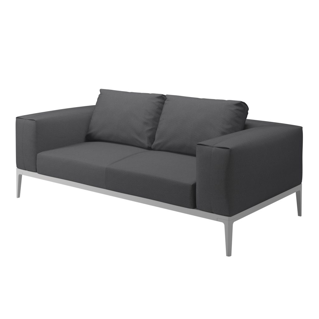 Soffa Utomhus – Grid Loungesoffa Vit/Antracit