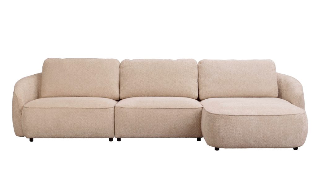 NORRIS Divansoffa L Höger Ljusbeige