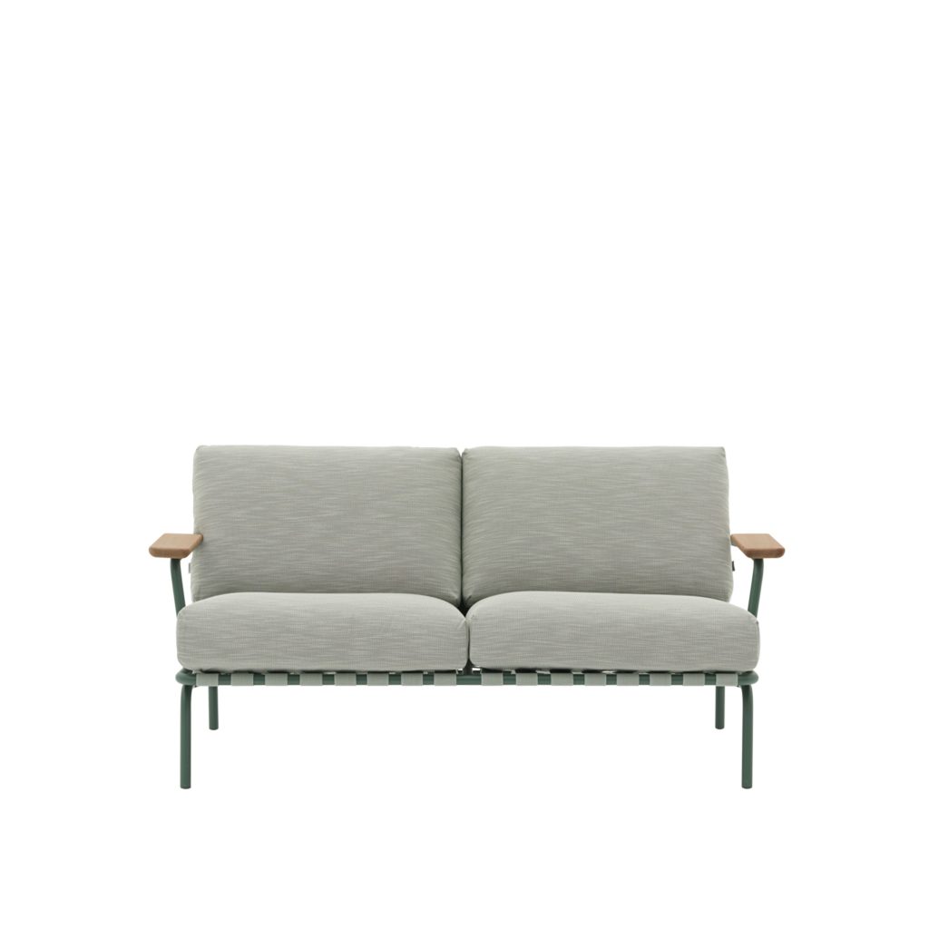 Soffa Utomhus – Settle 2-sits ribbed weave 2/Mörk Grön
