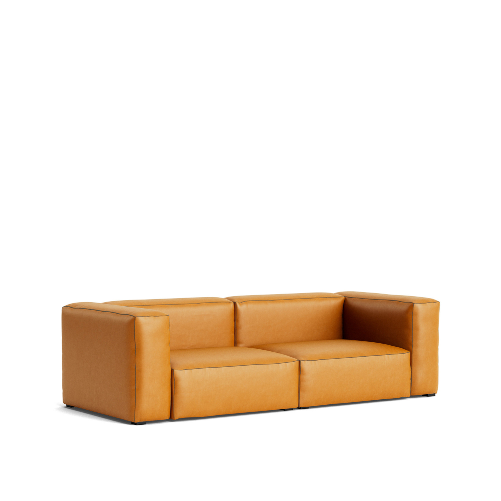 3-sits soffa – Mags Mjuk 2,5-sits Kombination 1, Mörk Grå Sömmar – Sense Cognac