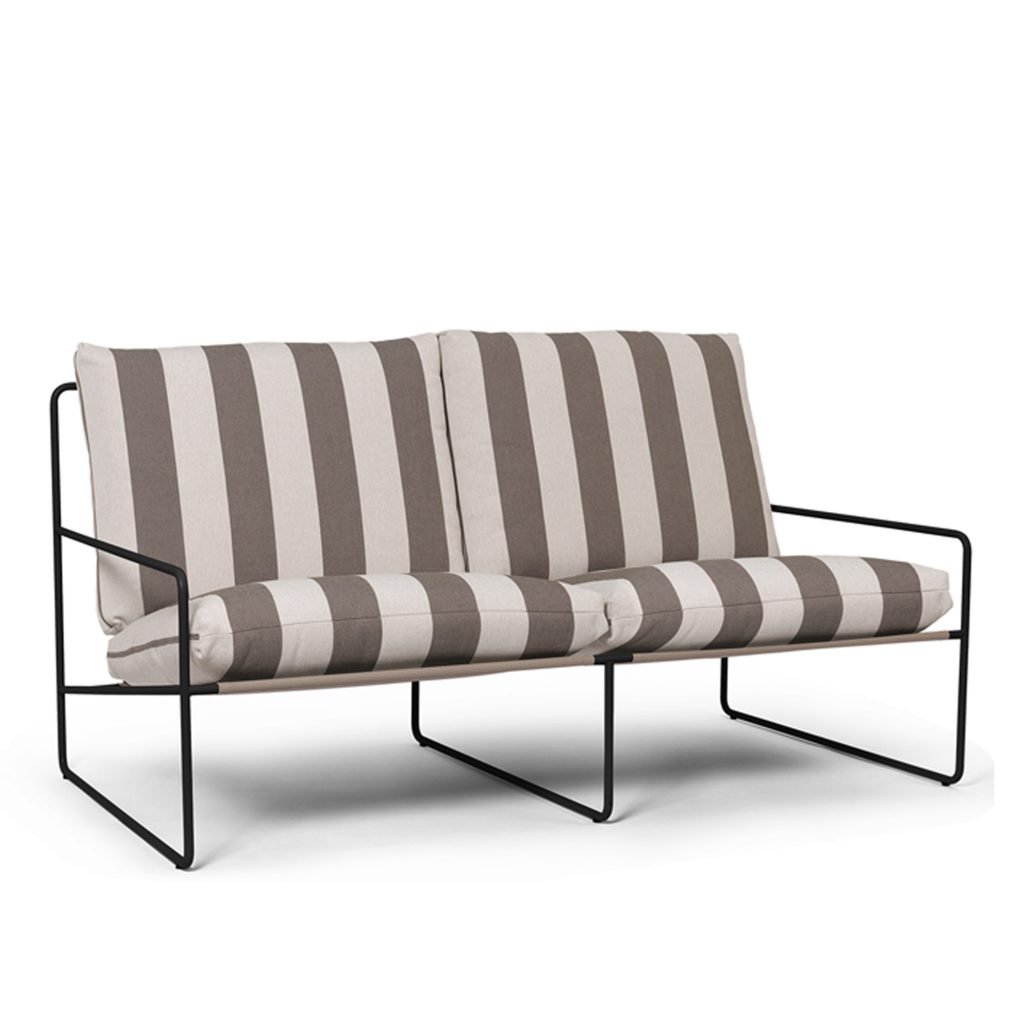 Soffa Utomhus – Desert 2-sits Svart Rand Chocolate