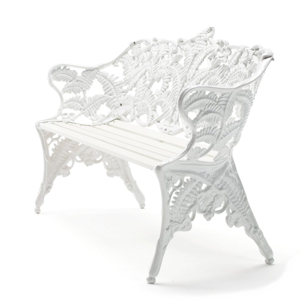 Soffa Utomhus – Klassisk Ormbunkssoffan Vitlackerad Furu/Vitlackerad Aluminium – Vit