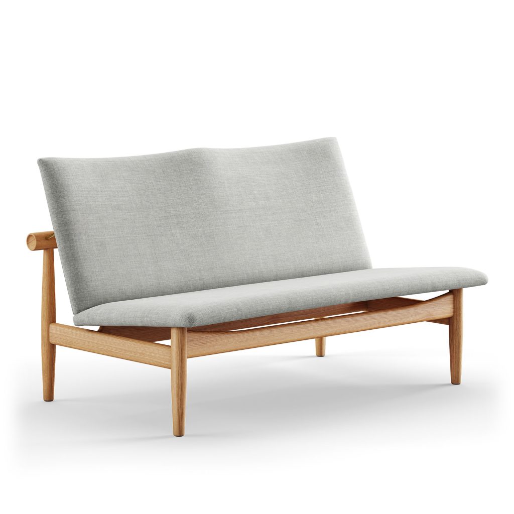 2-sits soffa – Japan 2-sits, Mörk Oljad Ek – Träfärgad