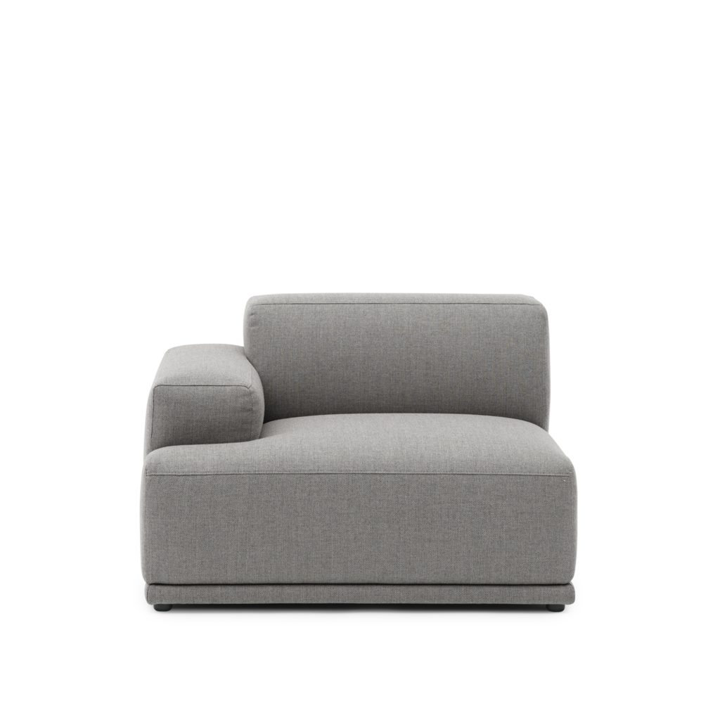 Hörnsoffa – Connect Mjuk Modulsoffa Vänster Armstöd (A), Re-wool 718 – Grå