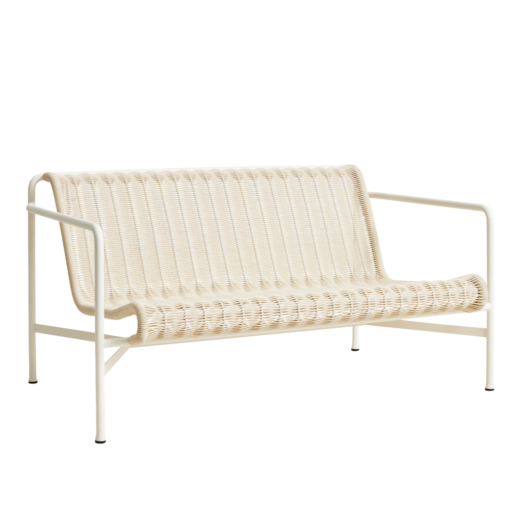 Soffa Utomhus – Palissade cord loungesoffa – Creme Vit