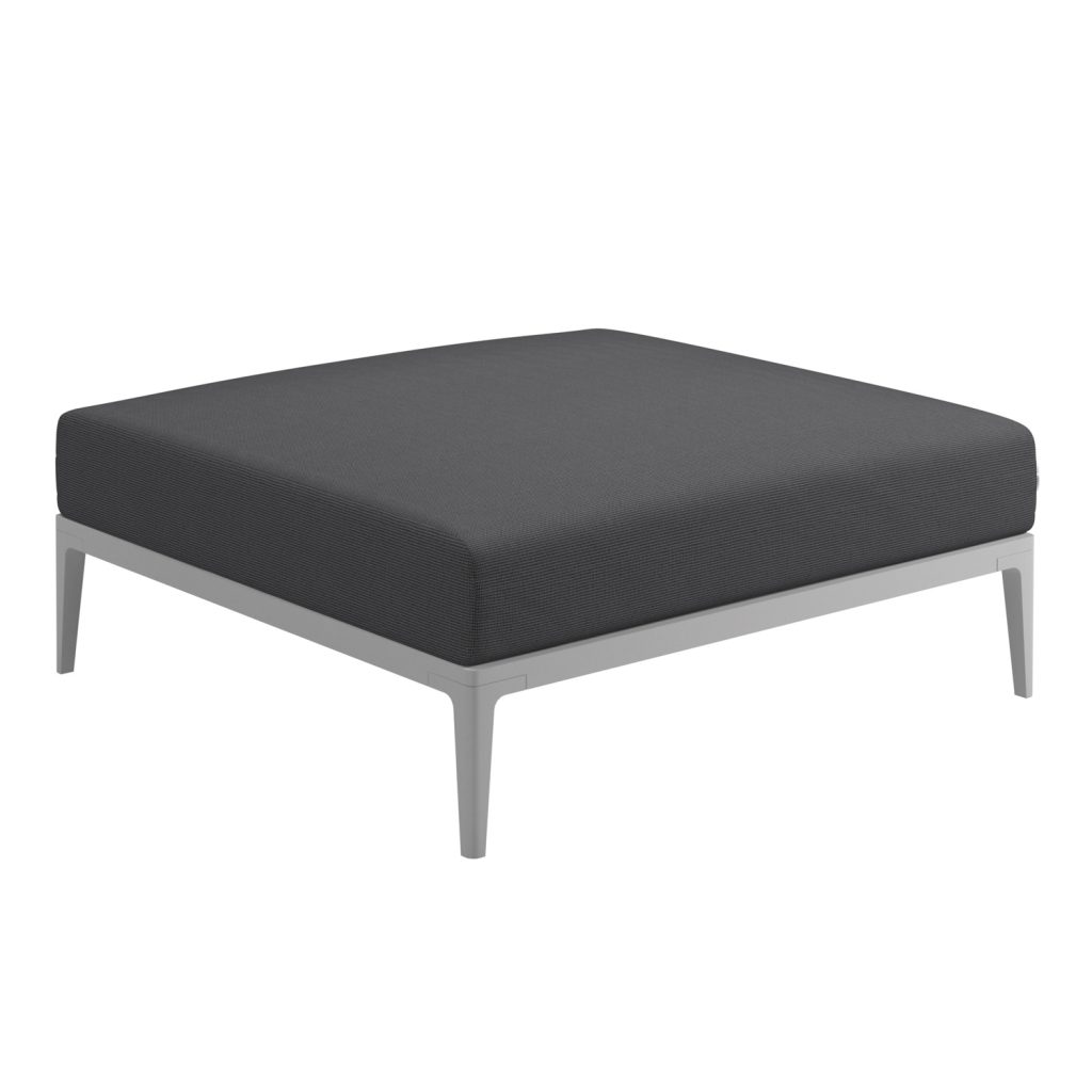 Soffa Utomhus – Grid Lounge Ottoman Vit/Antracit