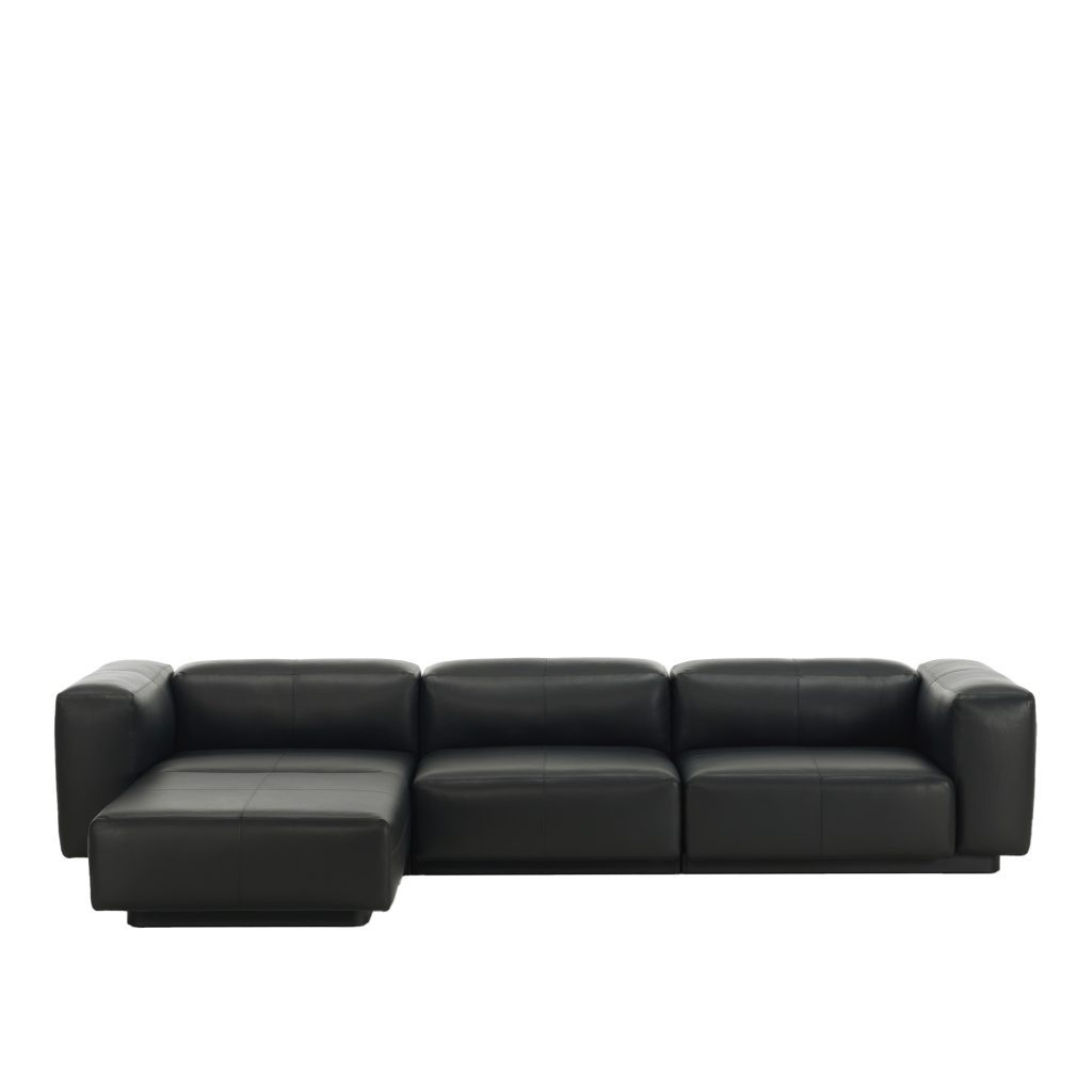 Divansoffa – Mjuk Modulsoffa, Divan 3-sits, Divan – Svart