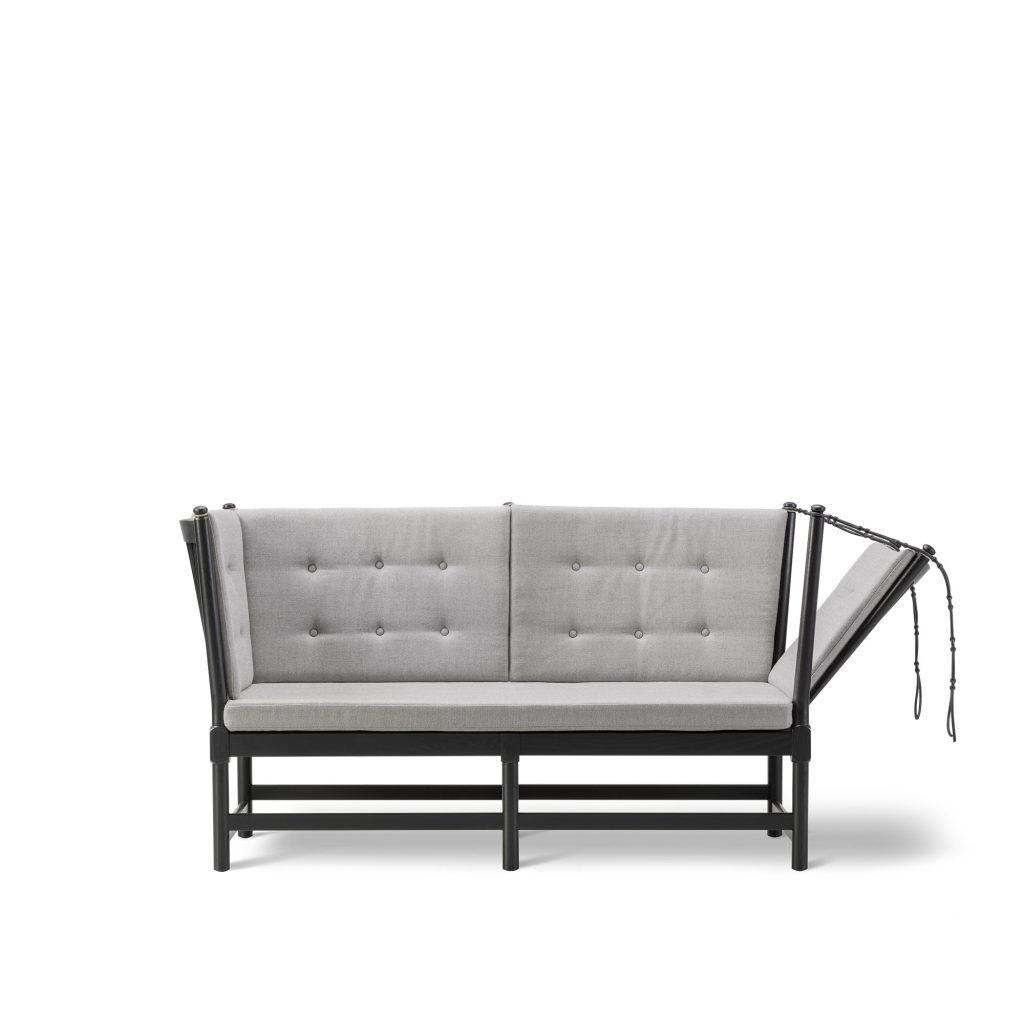 2-sits soffa – The Spoke-Rygg 2-sits, Svartlackerad ek, 4101 Capture – Beige