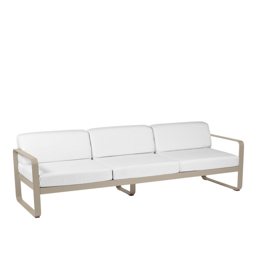 Soffa Utomhus – Bellevie 3-sits Brutet vitt Kuddar, Nutmeg