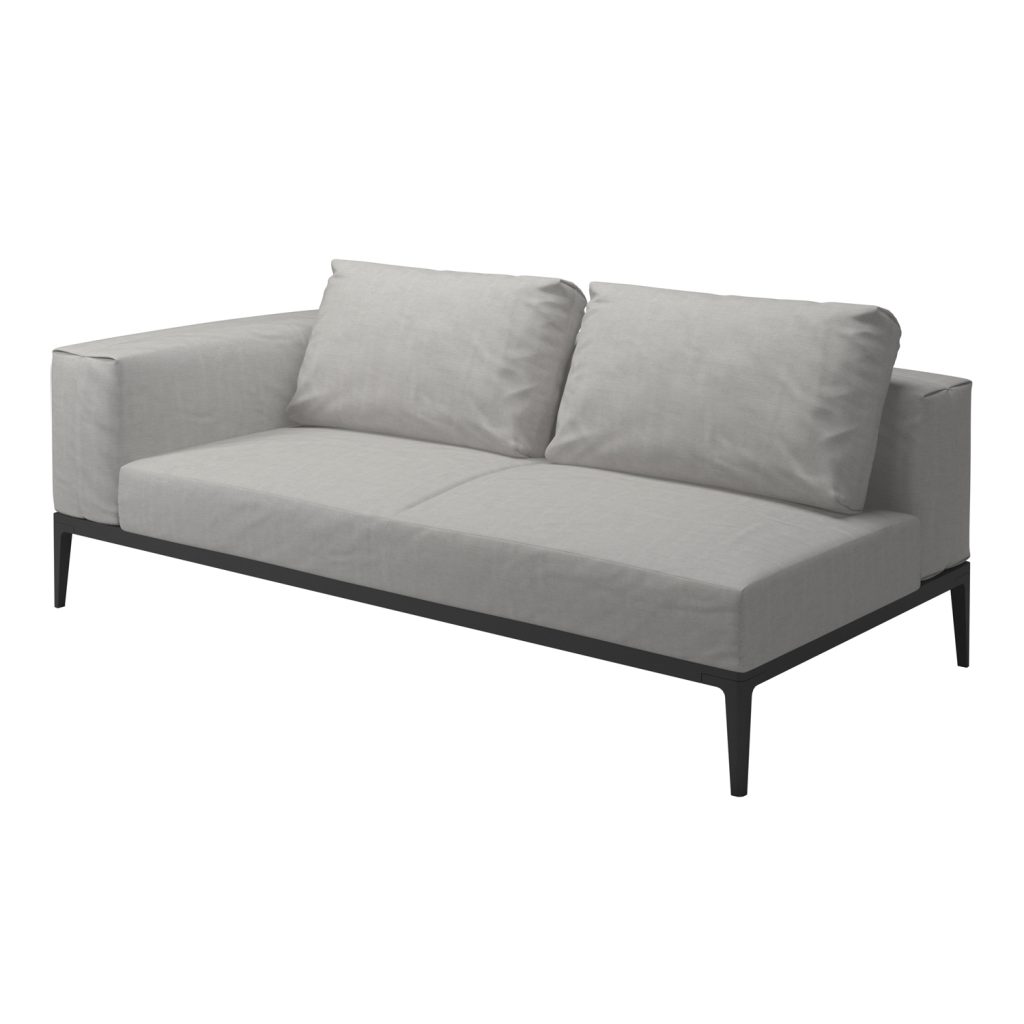 Soffa Utomhus – Grid Lounge Ände Enhet Meteor/Seagull