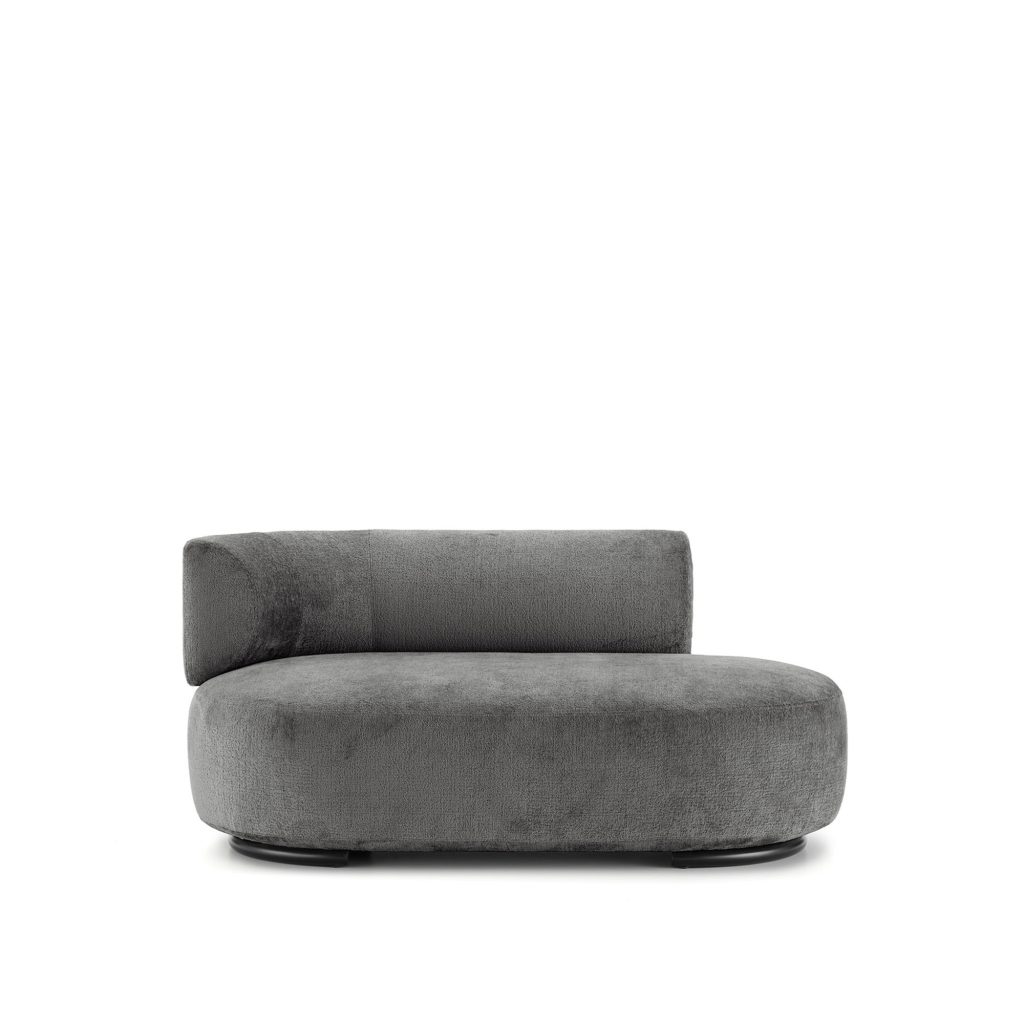 Soffa – K-Waiting Ottoman Vänster Backrest Chenille Grå – Grå