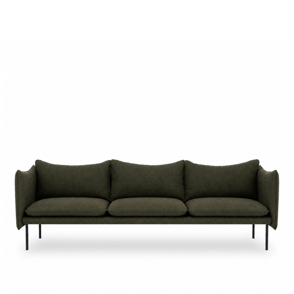 3-sits soffa – Tiki Soffa, 3-sits, Svart Underrede – Grön