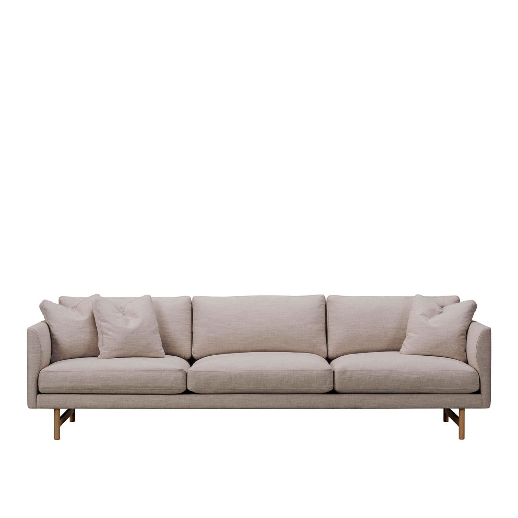3-sits soffa – Calmo 3-sits 80, Rökt Ek, Tyg Kat. 2 Ruskin 33
