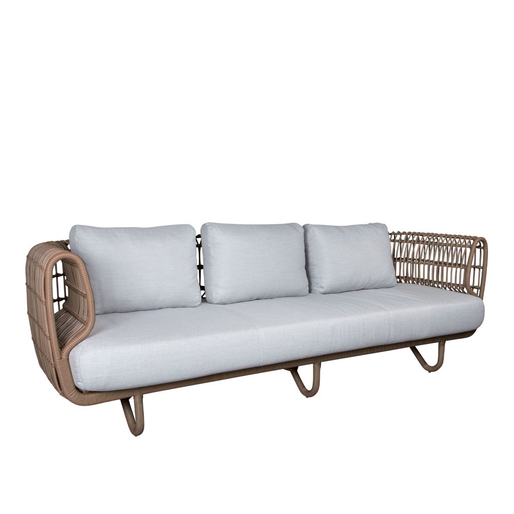Soffa Utomhus – Nest Utomhus 3-sits Natur / Ljus Grå – Beige