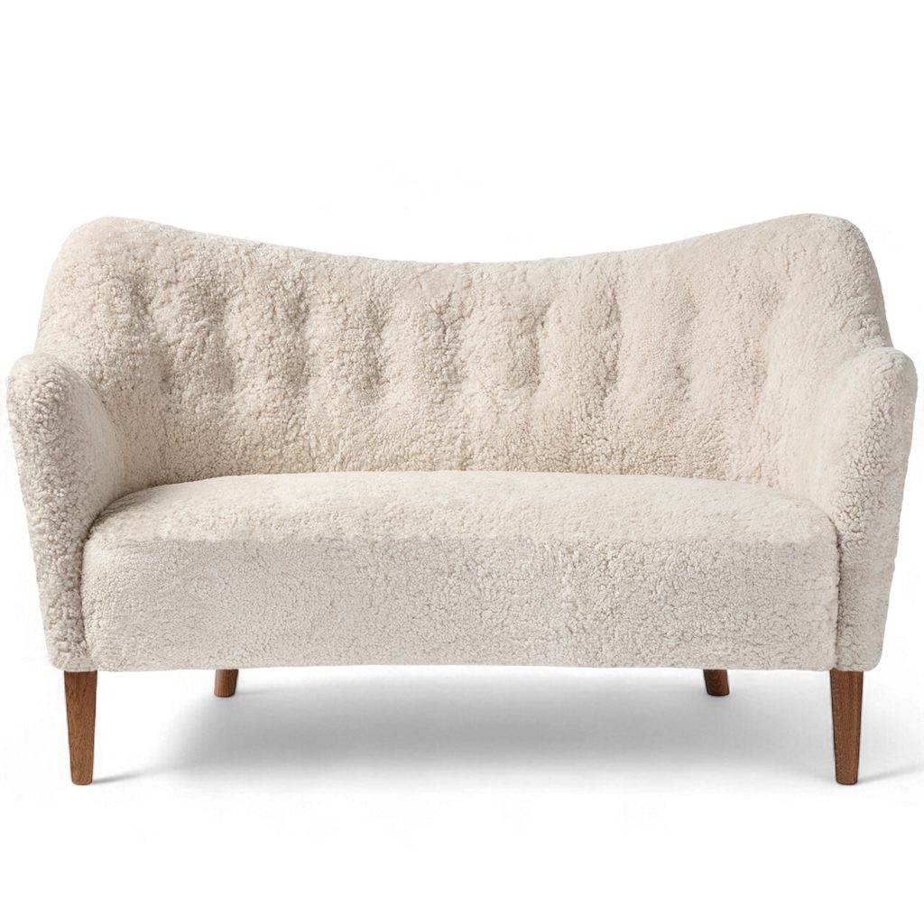 Soffa – Tisso 185 Sheepskin Moonlight Fumed Ek – Vit
