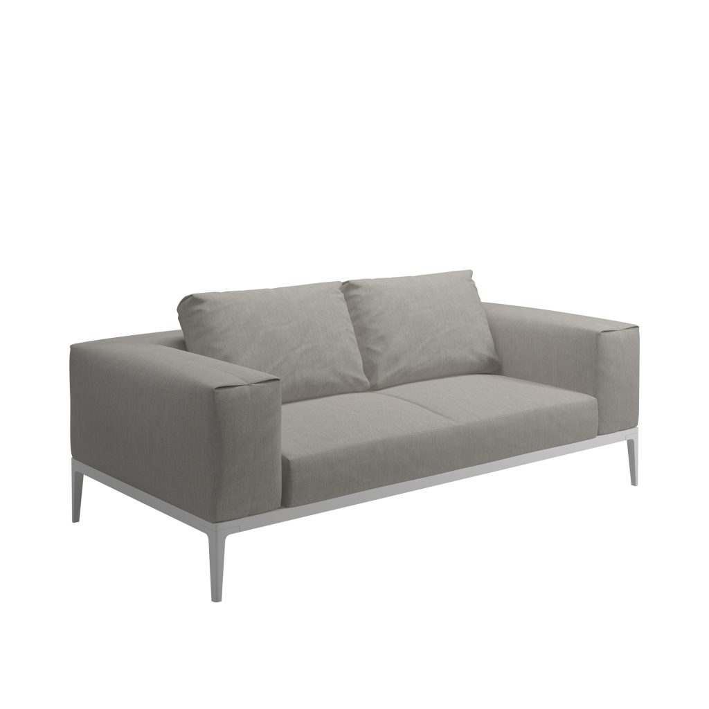 Soffa Utomhus – Grid, Ram Vit, Fife Grå – Grå