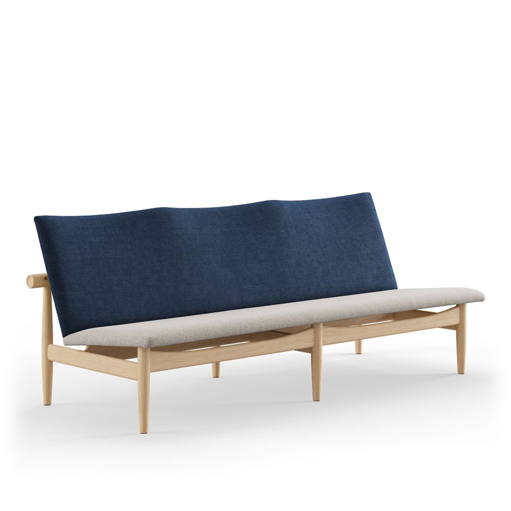 3-sits soffa – Japan 3-sits, Klar Oljad Ek, 764/110 – Träfärgad