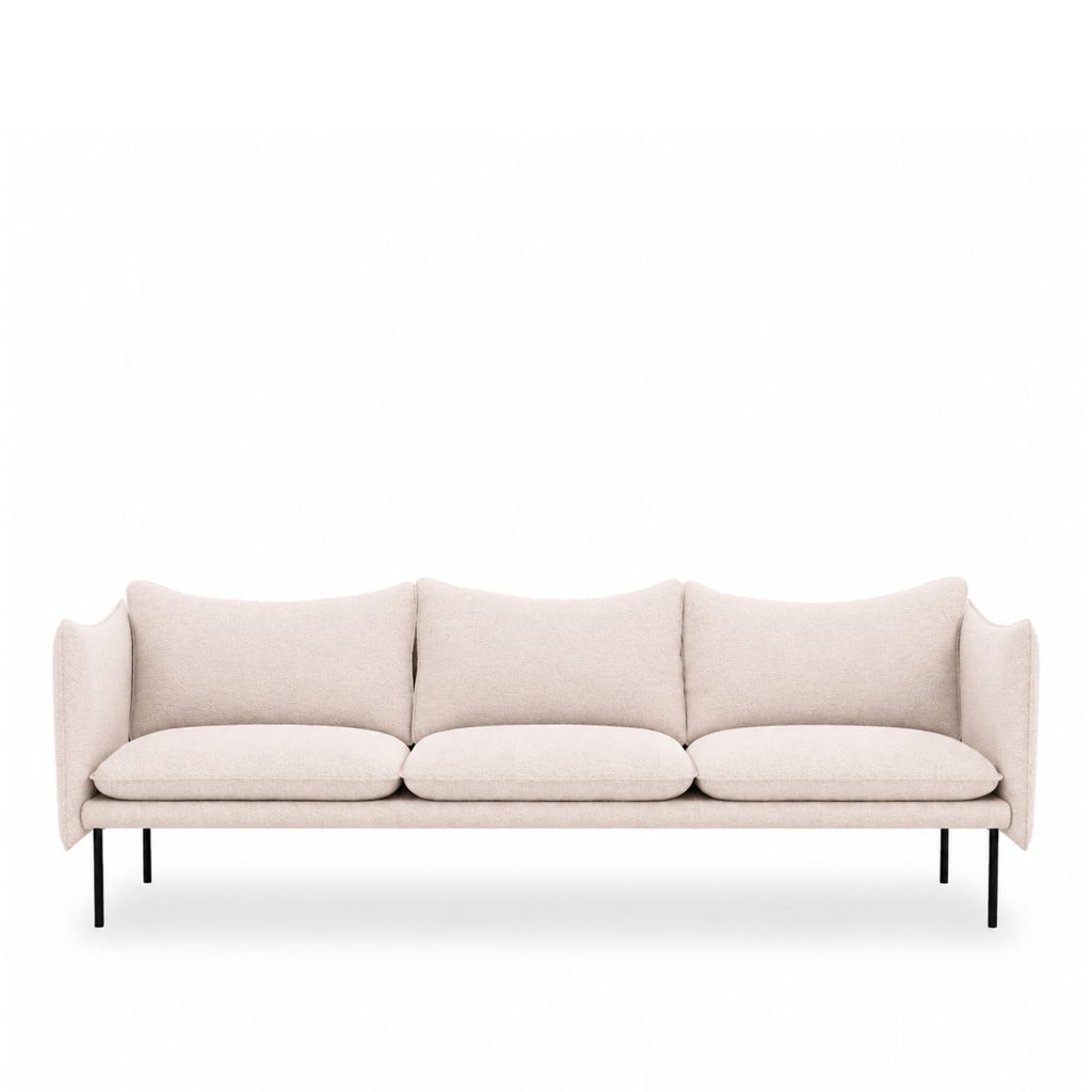 3-sits soffa – Tiki Soffa, 3-sits, Svart Underrede – Vit