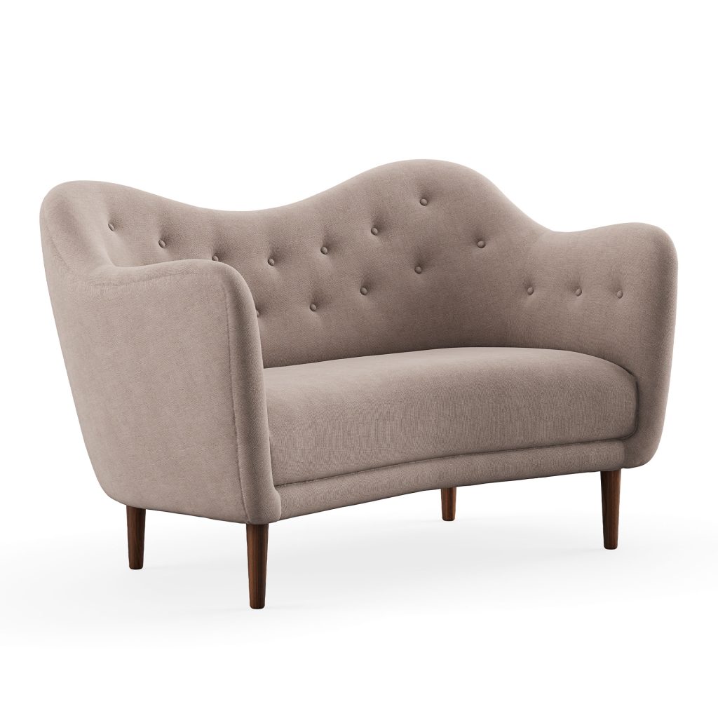 2-sits soffa – 46, Valnöt – Grå