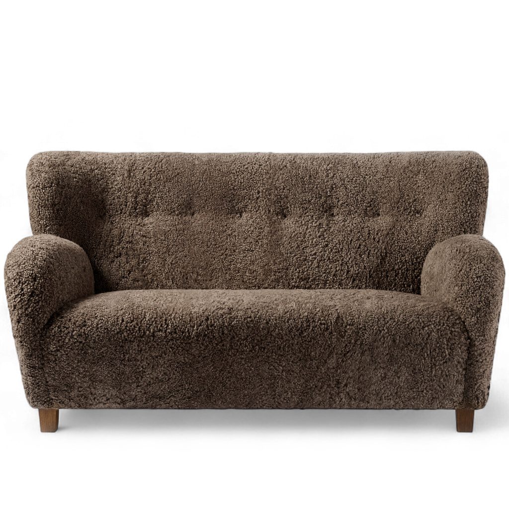 2-sits soffa – Karu, 2-sits Sheepskin Sahara Valnöt – Träfärgad
