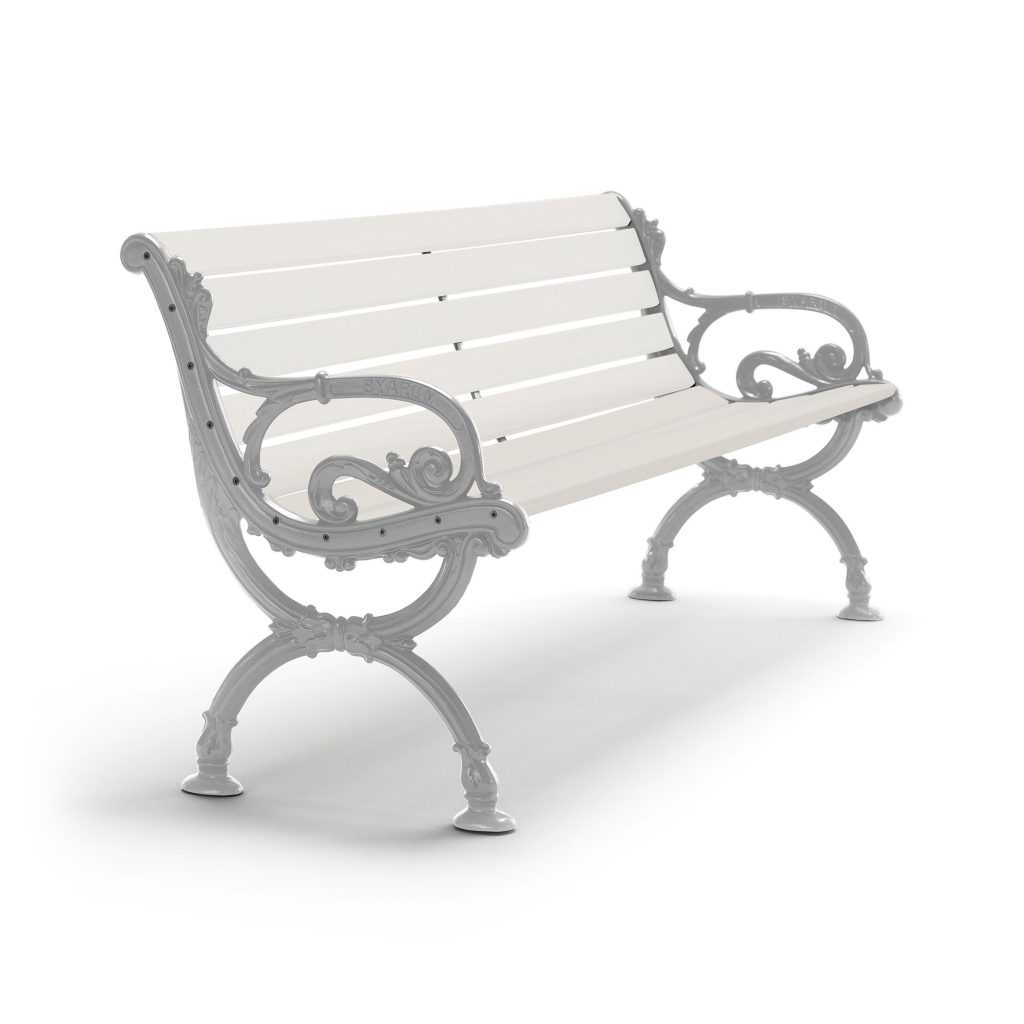 Soffa Utomhus – Soffa Byarum 125 cm Vitlackerad Furu/Aluminium