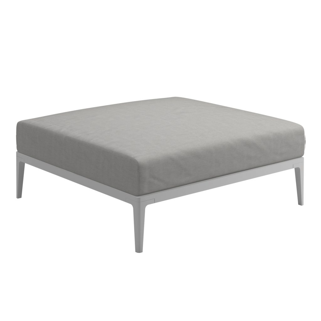 Soffa Utomhus – Grid Lounge Ottoman Vit/Seagull