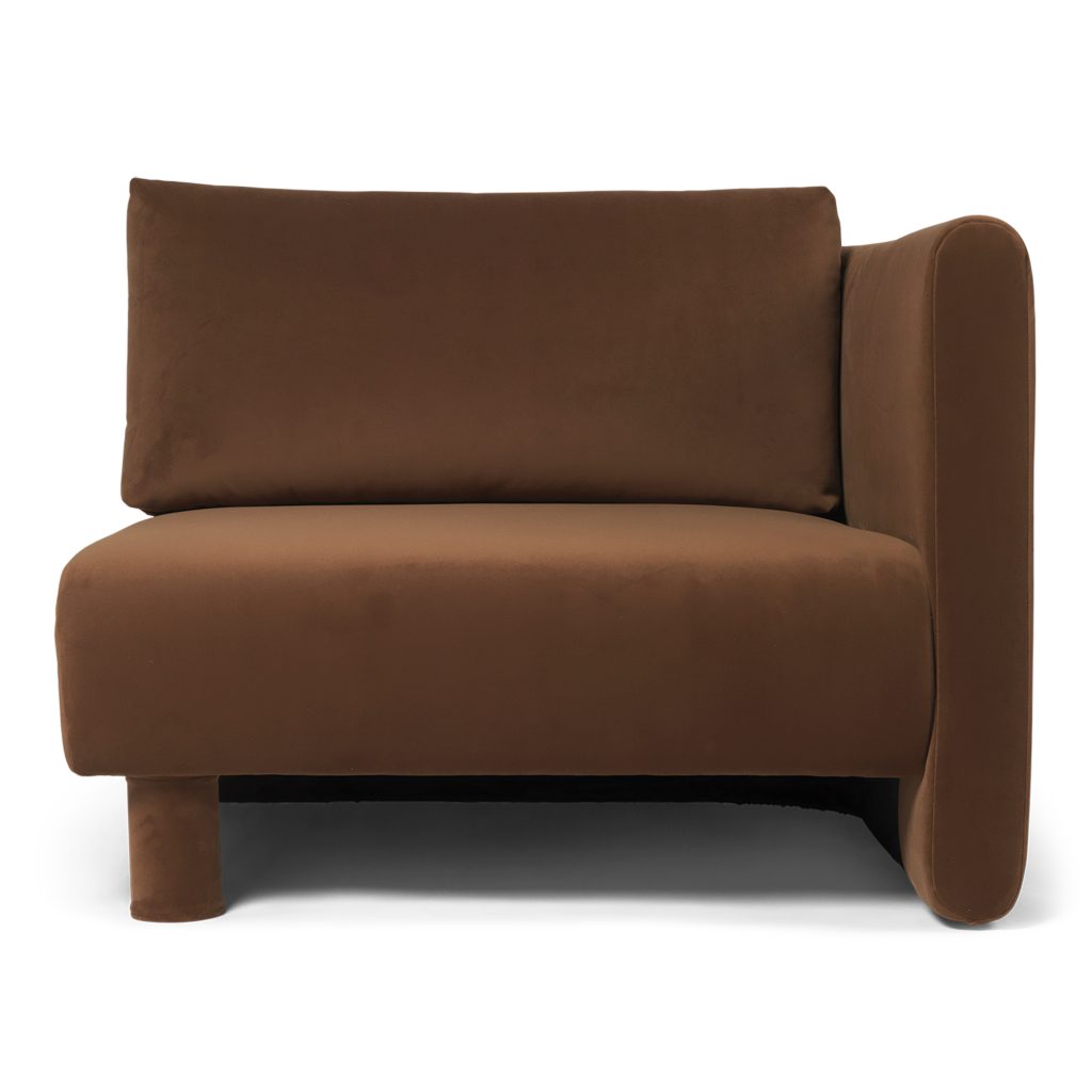 Hörnsoffa – Dase Armstöd R Rich Velvet, 36 Mjuk Brun – Brun
