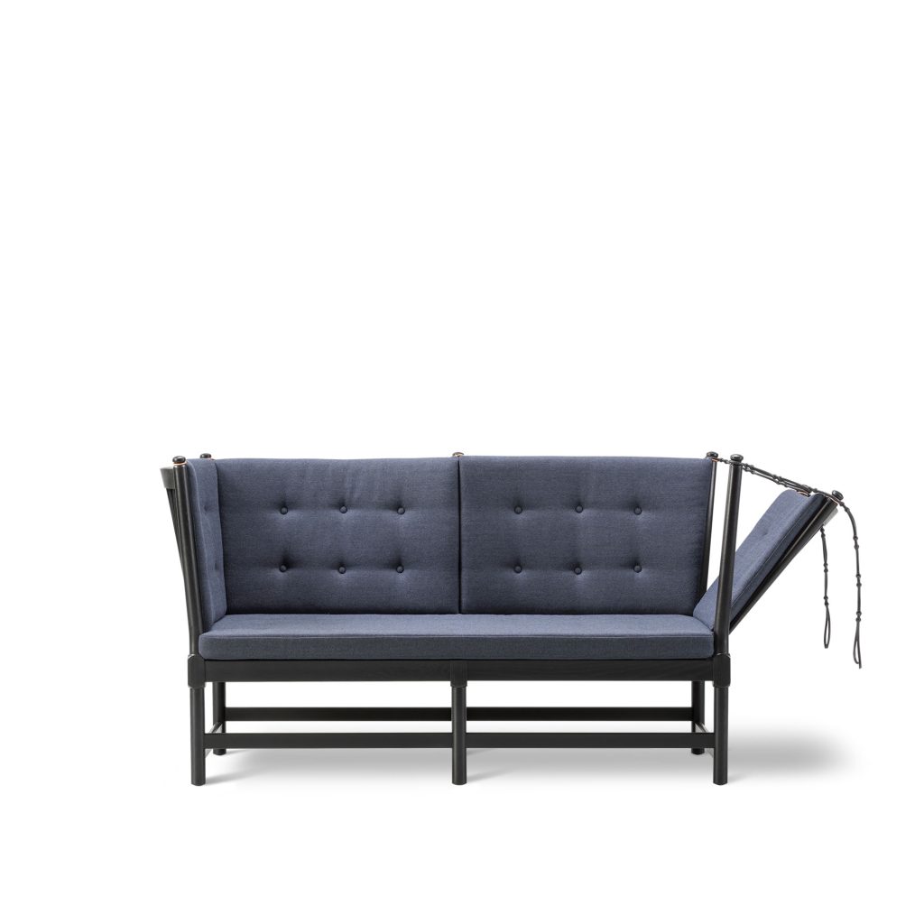2-sits soffa – The Spoke-Rygg 2-sits, Svartlackerad ek, 5201 Capture – Blå