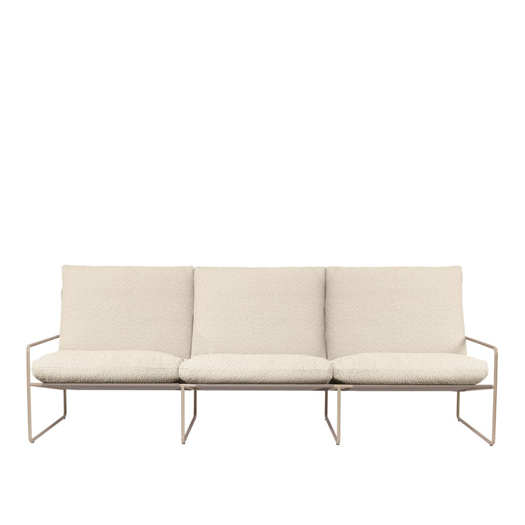 Soffa Utomhus – Desert 3-sits Pure Bouclé – Cashmere/Brutet vitt