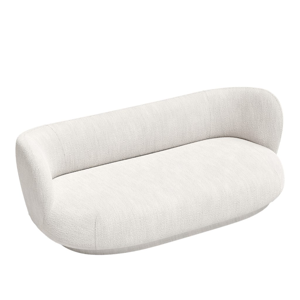 Soffa – Rico Lounger, Bouclé, Brutet vitt – Vit
