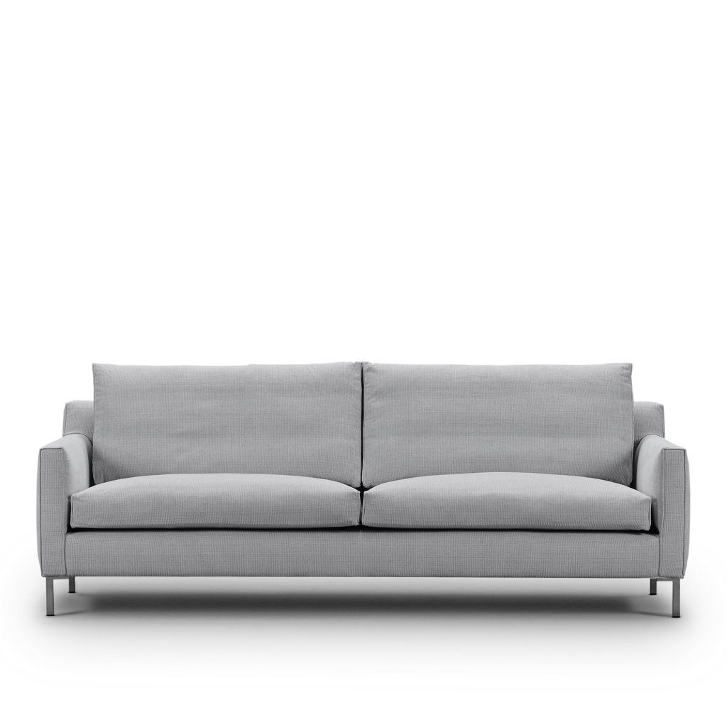 3-sits soffa – Streamline 3-sits, 220×91 cm, Tyg: Kat. 3 – Grå