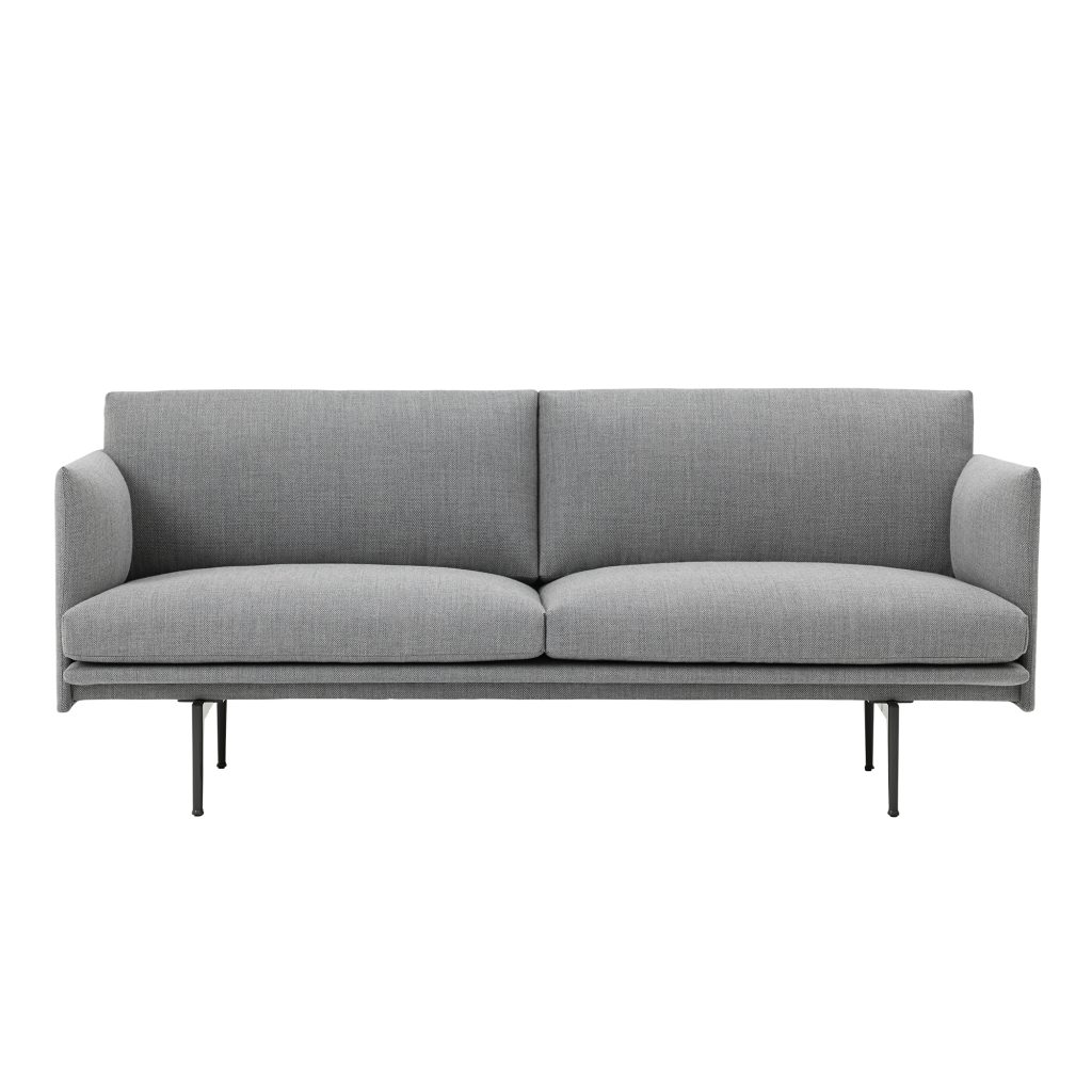 2-sits soffa – Outline 2-sits / Svart Underrede Fjord 151