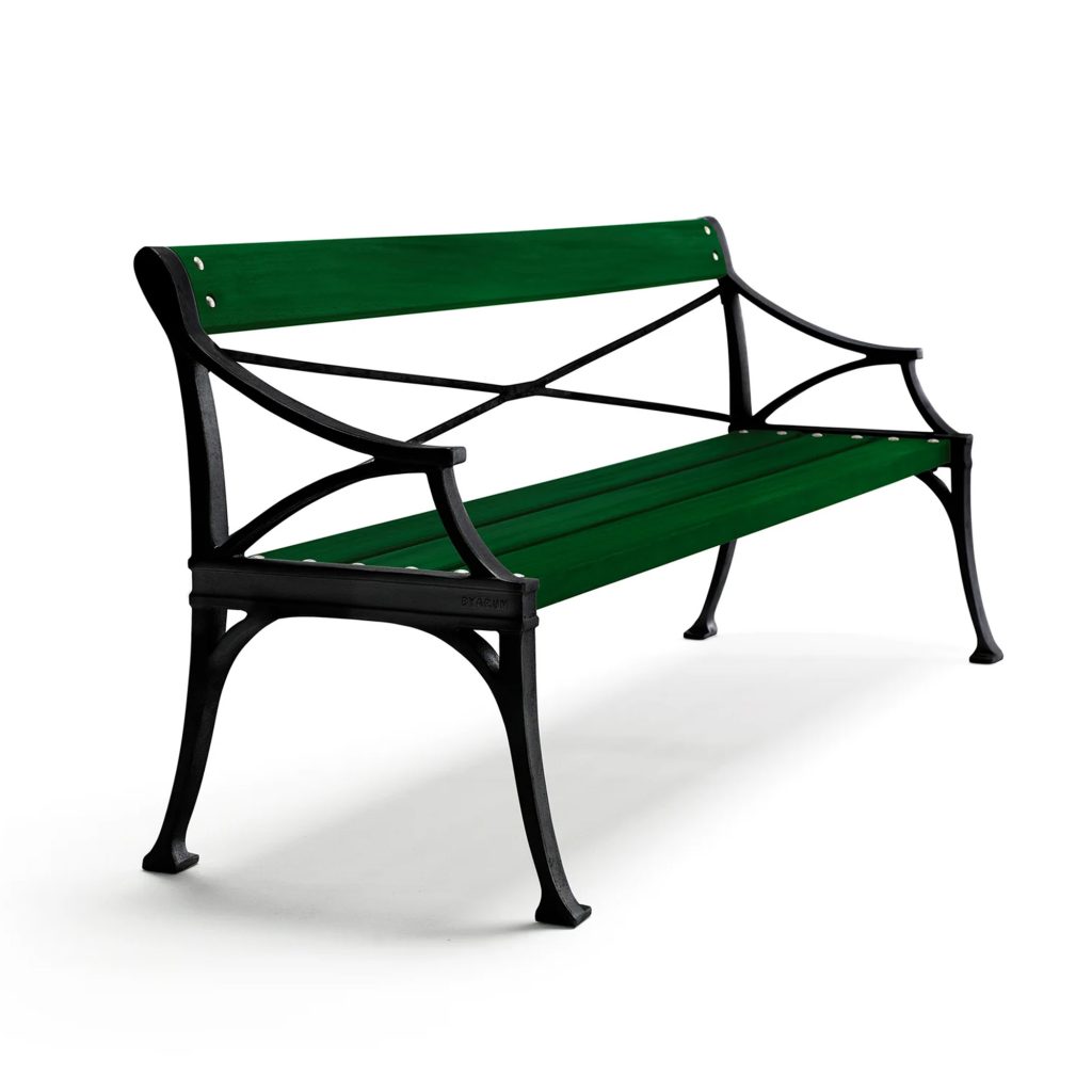 Soffa Utomhus – Soffa Lessebo, Grönlackerad Furu/Svartlackerad Aluminium – Svart