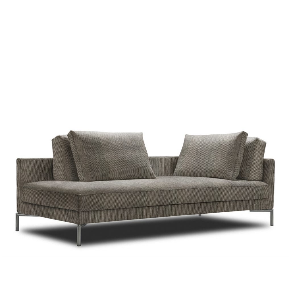 3-sits soffa – Plano 3-sits, Bredd: 240 cm, Tyg: Kat. 3 – Svart
