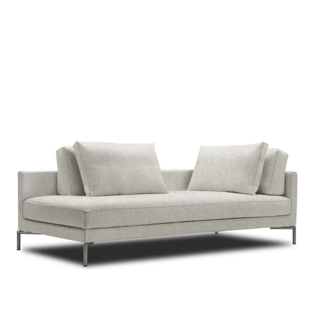 3-sits soffa – Plano 3-sits, Bredd: 240 cm, Tyg: Kat. 3 – Grå